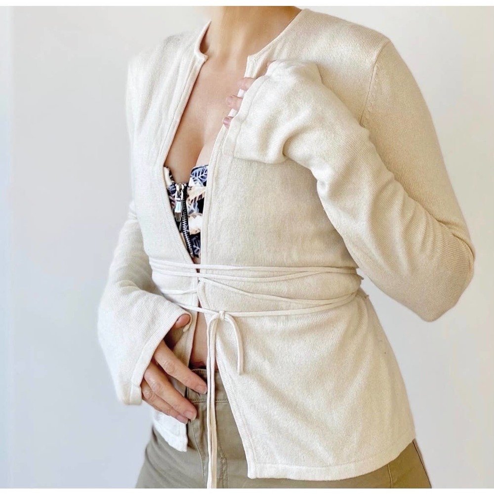 Cashmere Ballet Wrap Cardigan Sz L